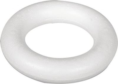 Piepschuim ring - 5x - wit - 15 cm - styropor - hobby figuren - DIY - knutselen
