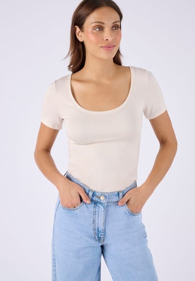 Damart - T-shirt met korte mouwen Thermolactyl Sensitive onzichtbaar - Dames - Beige - 38-40 (S)