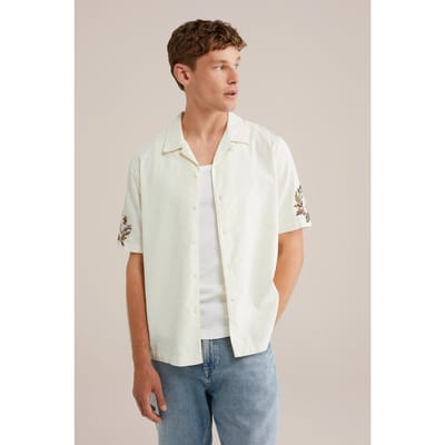 WE Fashion Shirt Ecru Taglia: S | Camicie Casual Outlet | Uomo | Marrone