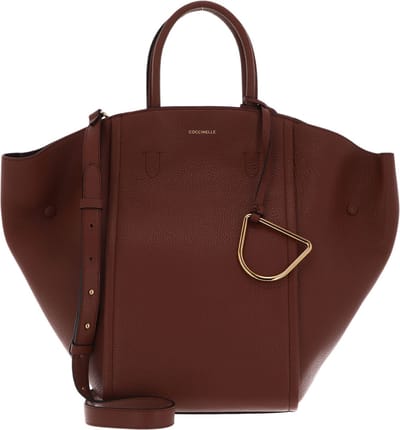 COCCINELLE Leren Handtas Schoudertas Narcisse Handbag Brule Bruine