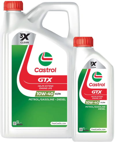 Castrol GTX olie motorolie 10W-40 10W40 6L voor benzine + diesel PKW 5L + 1L kanister