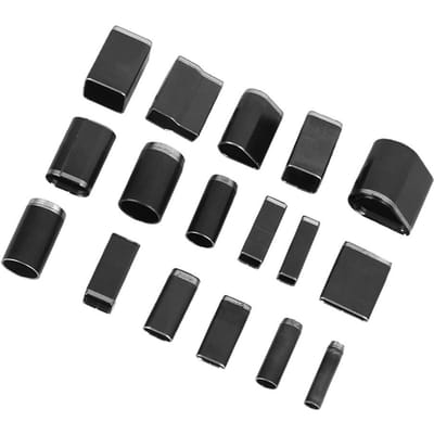 18 stuks Mobiele Telefoonhoes Lederen Schede Gat Holle Pons Snijder AlL-doel Ponsgereedschap black