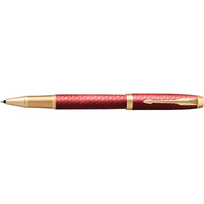 Parker IM Premium rollerballpen | Red met gouden detail | Fijne penpunt met blauwe inkt navulling | geschenkdoos
