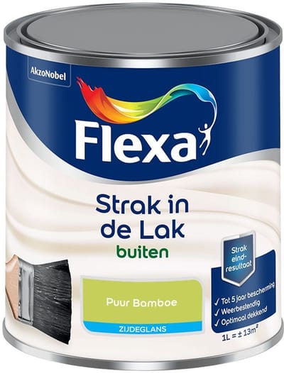 Flexa - Strak In De Lak Buitenlak Zijdeglans - Puur Bamboe - Mengverf - 1 L