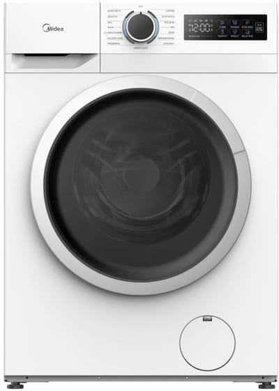 Midea MF110W70BA10/W-HR - Wasmachine - Voorlader - Wit - A label - 72 dB - 1400 rpm - 45 l Waterverbruik (per cyclus, programma eco 40-60) -Engels display