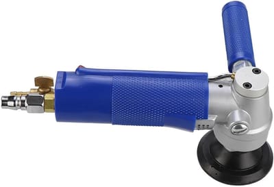 Steenpolijstmachine Nat - Waterschuurmachine Lucht - Oppervlakken Polijsten - Geïntegreerde Watertoevoer - 3 Inch - Blauw