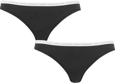 Calvin Klein dames CK ONE Cotton strings (2-pack) - zwart