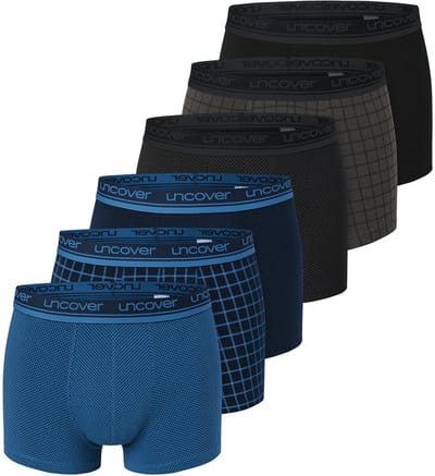 uncover by Schiesser Heren retro short / pant 6 pack Cotton