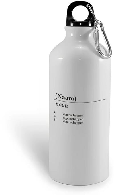Hacebo® - Gepersonaliseerde naamdefinitie waterfles - Collega - Collega - collega cadeau - collega - welkom cadeau - afscheid - Leuk kado voor je collega om te geven - water fles - 400ML