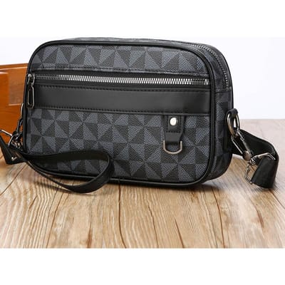 Zakelijke Stijl Heren Handtas Tas Hoge Kwaliteit PU Leer Heren Schoudertas Multifunctionele Heren Handtas Met Heupriem Sac 23cmX15cmX6cm gray