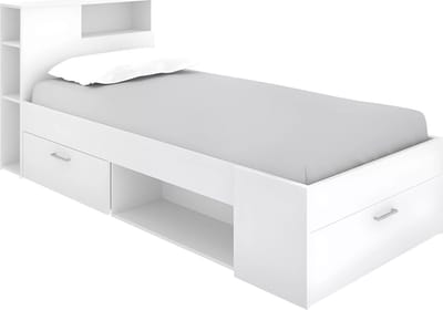 Vente-unique Bedframe hout wit 90 x 190 cm