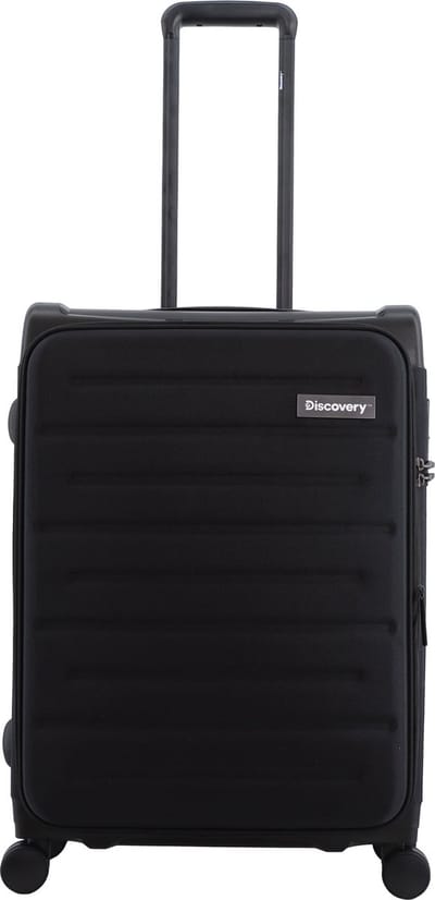 Discovery Motion zachte Koffer / Trolley / Reiskoffer - 64 cm (M) - Zwart - Zwart / Medium