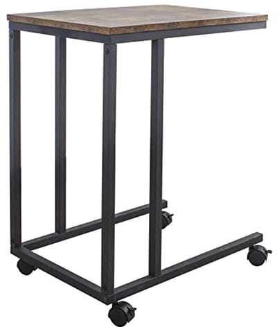 Salontafel Bijzettafel Met Wielen - Modern Industrieel Ontwerp voor Woonkamer - 50 x 35 x 60 cm