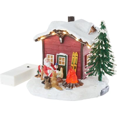 VBS LED miniatuur kersthuisje in de sneeuw