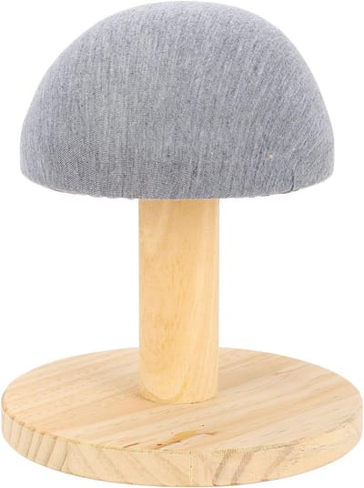 Kleine strijkplank - Strijkpaddestoel - Kleding kreukvrij - Paddestoelvormig ontwerp - 28 x 19 x 17 cm - Grijs