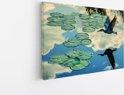 Saammp Canvas Schilderij - Vogel - Nederland - Dieren - Natuur - 30x20 - Foto op canvas - Wanddecoratie - muurdecoratie Woonkamer - Slaapkamer decoratie - Canvas Print