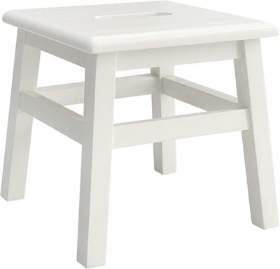 Stevige Houten Opstapkruk - Massief Hout - Wit