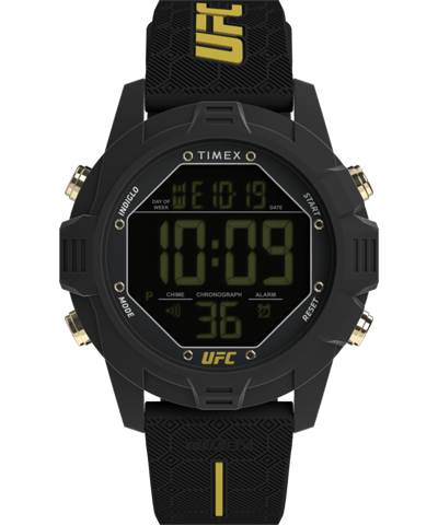 Timex UFC Brawler TW2V97900 Horloge - Siliconen - Zwart - Ø 42.5 mm