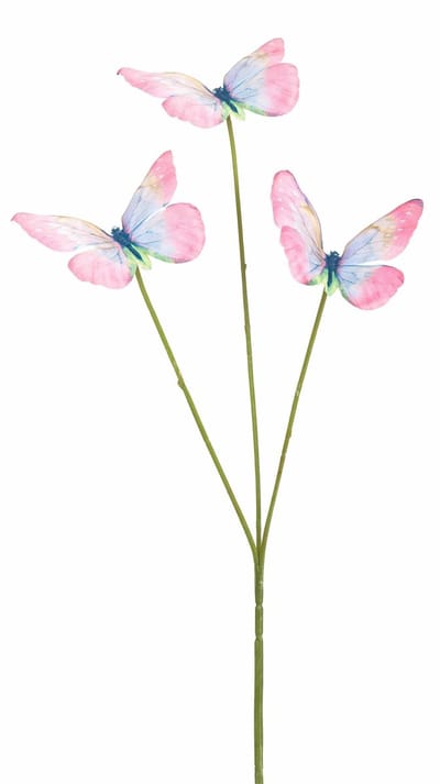 Sierlijke roze vlinders op steel Ø58x3cm