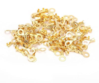 100 Stuks Ring Lugs van Koper, Koud Geperst, M5 5.2mm Draad Crimp Connectoren voor Elektrische Verbindingen