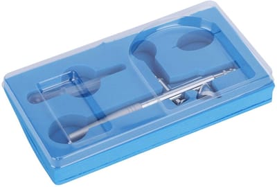 Dailygoods- Airbrush-set met veiligheidssysteem - Spuitpistool - Hoogwaardig messing - Robuust en duurzaam - Eenvoudige ontspanner - Diameter 0,2 mm