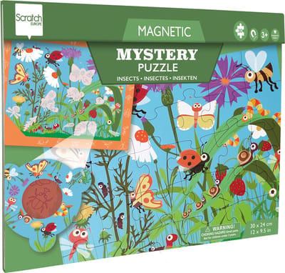 SCRATCH 2 In 1 Magnetische Puzzel - Mystery Game - Insect - 52,3X30,5Cm - 30 Stukjes - 3 Jaar