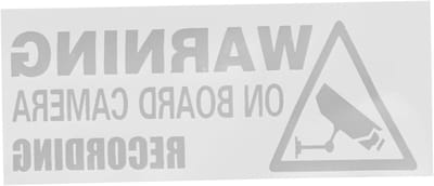 Waarschuwingssticker Camera - Beveiligingsbord - Veiligheid Vergroten - Duidelijke Tekst - 12x4.7cm - Wit
