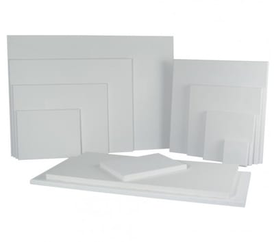 2x Handbespannen schildersdoeken 18 x 24 cm - Canvasdoeken 2 stuks