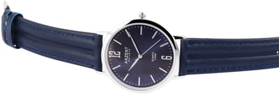 AKZENT herenhorloge imitatieleer Jawad, mineraalglas