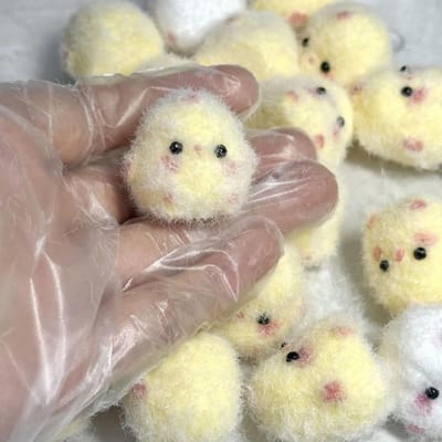 Squishy Poussin Mignon à Presser Jouet Anti-Stress Doux Jouet Mochi Dessin Animé Décompression Fidget Toys pour Enfants Cadeaux beige