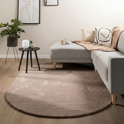 NATURL. Ovaal laagpolig vloerkleed - Cozy Taupe - 80x120cm
