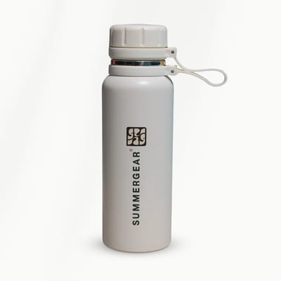 RVS Drinkfles 650 ml - Dubbelwandig - Lekvrij - Thermosfles - BPA Vrij - Wit