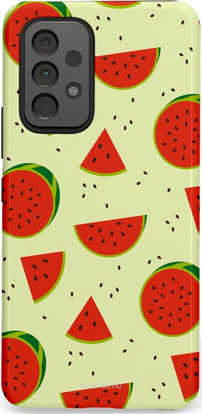 Casetastic Hoesje Geschikt voor Samsung A53 - Stijlvolle Beschermende Duo-layer Case - Meloen Moment