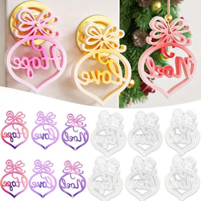 6-delige kerst hanger mallen, siliconen gietmallen voor kerstdecoratie, DIY ambachten en creaties