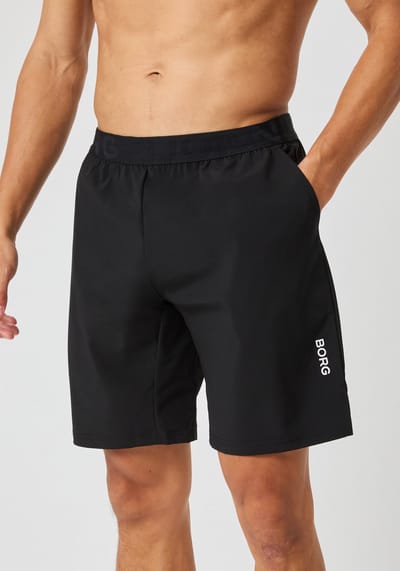 Björn Borg Athletic 9Inch Shorts - heren sportbroek kort - zwart