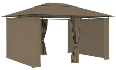 Partytent opvouwbaar - Paviljoen - 4x3 m - Easy up - Waterdicht - Weerbestendig - Taupe