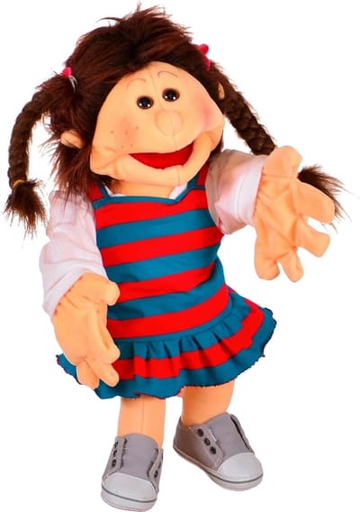 Handpop - Poppenkast figuur - Verhalen vertellen - Geschikt voor handen - 45 cm - Kleurrijk