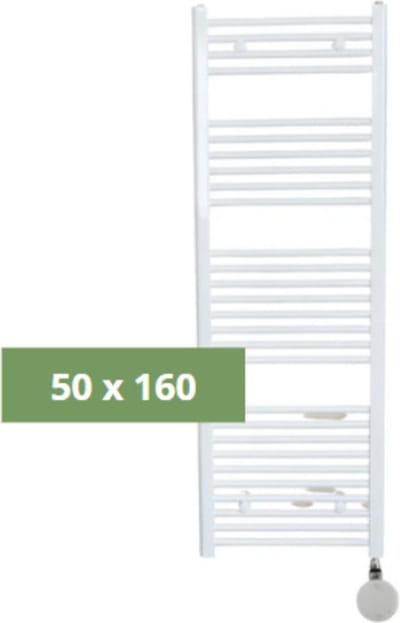 SYLRO® RIGA - ELEKTRISCHE BADKAMER RADIATOR - RECHT - WIFI - 50 x 160cm - WIT