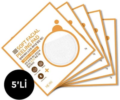 Mjcare Gezichtspeeling - Soft Facial Peeling Pad 5 stuks - Gezichtspeeling Pad Diepe reiniging (Deep cleansing) + Peeling + Hydratatie (Moisturizing) - Zachte gezichtspeelingpad met dubbelzijdig ontwerp - Alle huidtypen