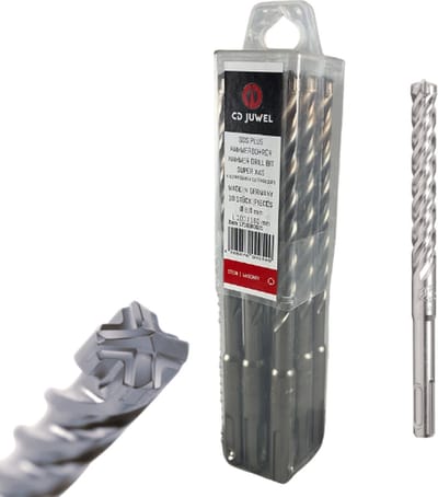 betonboor 8mm lengte 160mm SDS+ 4 snijder (10 stuks)