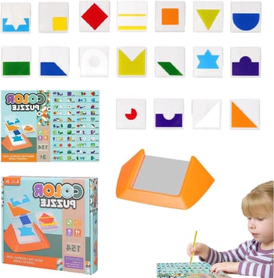 Puzzelboek - Patroonblokken Boek - Logisch Denken Oefenen - Ontwikkeling Vaardigheden - N.v.t. - Multicolor
