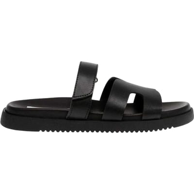Steve Madden Kinderen/Kids Missile-E leren platte slippers (Zwart)