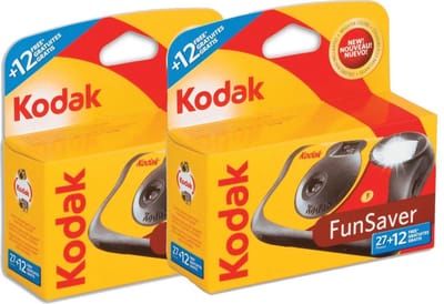 2 pak Kodak - Wegwerpcamera met flitser - 27+12 foto's