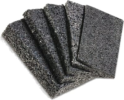 Rubberen Terraspads voor Tuin en Patio - Antislip, Waterdicht, Weerbestendig - 100 x 50 mm - 50 Stuks