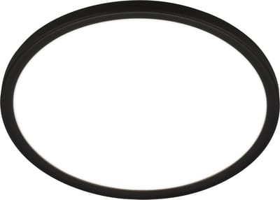 BRILONER Pulap - LED Badkamerlamp - plafonniére met indirect verlichting - neutraal wit licht - Ø29 x 4 cm - zwart