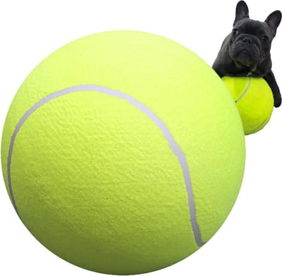 Honden Tennisballen - Grote Speelballen - Hondentraining Buiten - Hoge Rebound - 24 cm Diameter - Meerkleurig