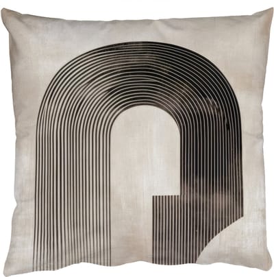 Sierkussens - Kussentjes Woonkamer - 50x50 cm - Boog - Strepen - Minimalistisch - Zwart