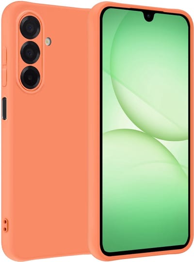 Hoesje Geschikt voor Samsung Galaxy A17 - Sterk & Shockproof - Hoes Cover - Siliconen Case - Perzik