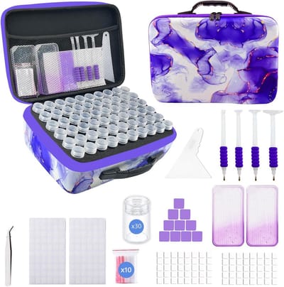 Diamond Painting Kralen Organizer met 120 Sleuven en Opslag voor Diamantkunst Accessoires