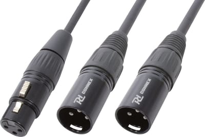 XLR Splitterkabel - PD Connex XLR splitterkabel 1x XLR (v) - 2x XLR (m) - 50cm